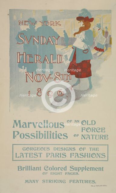 New York Sunday herald. Nov 8th 1896, c1893 - 1897. Creator: Unknown.