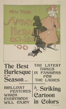 New York Sunday herald. Oct 18th 96, c1893 - 1897. Creator: Unknown