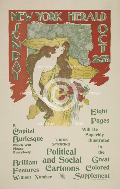 New York Sunday herald. Oct 25th, c1893 - 1897. Creator: Unknown.