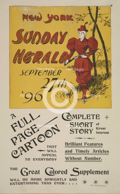 New York Sunday herald. September 27th '96, c1893 - 1897. Creator: Unknown.