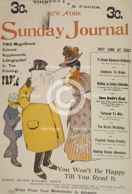 New York Sunday journal. 1895, c1893 - 1897. Creator: Unknown.