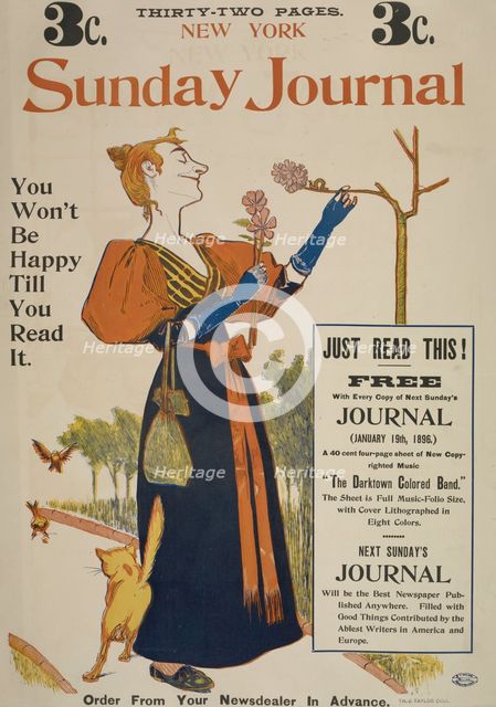 New York Sunday journal. Jan 19th 1896, c1893 - 1897. Creator: Unknown.