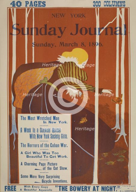 New York Sunday journal. Sunday, March 8th, 1896, c1893 - 1897. Creator: Unknown.