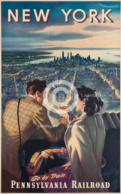 New York. Pennsylvania Railroad. Creator: Wood, Harley (active 1930s-1950s).