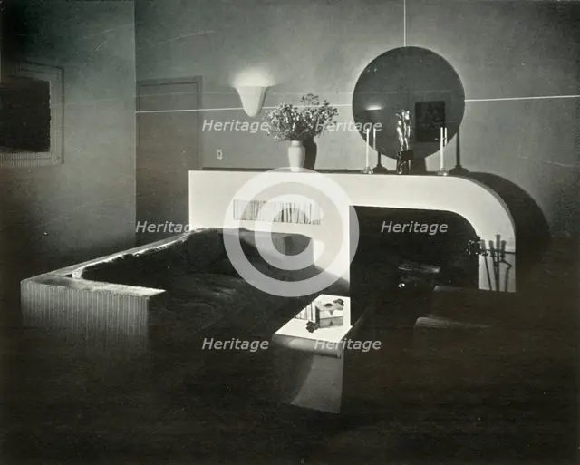 'New York pent-house home of Raymond Loewy, designed by himself - Fireplace', 1937. Creator: Unknown.