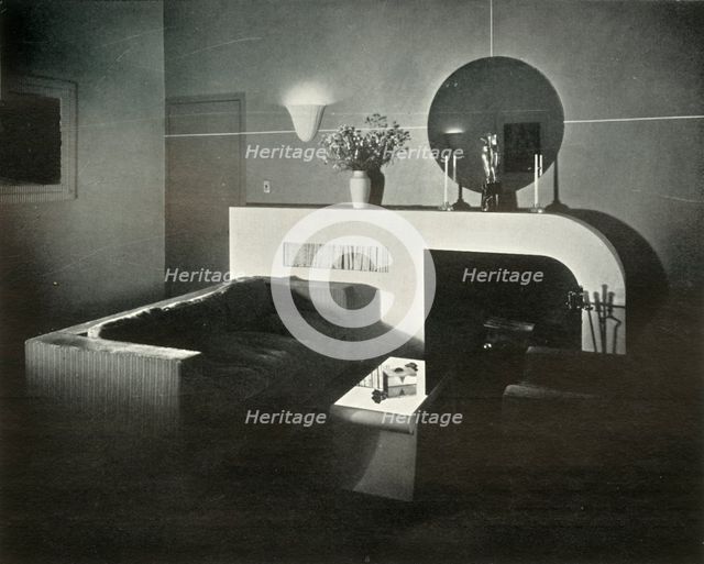 'New York pent-house home of Raymond Loewy, designed by himself - Fireplace', 1937. Creator: Unknown.