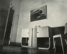 New York pent-house of Raymond Loewy, designed by himself - Entrance lobby 1937. Creator: Unknown