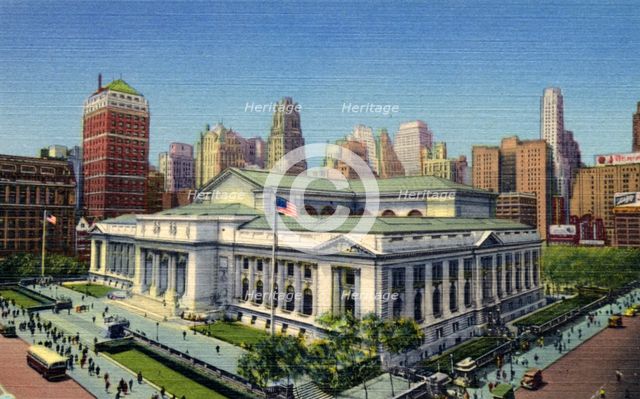 New York Public Library, New York City, New York, USA, 1951. Artist: Unknown