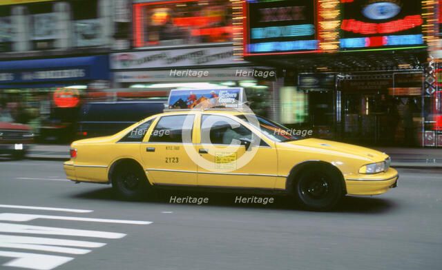 New York Yellow Taxi cab, 1994. Artist: Unknown.
