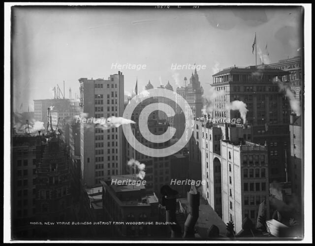 New York's business district from Woodbridge Building, c1901. Creator: Unknown.