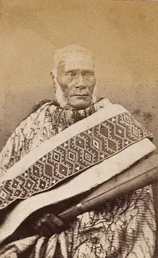 New Zealand: a Maori man, 19th century. Creator: Unknown