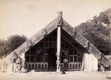 New Zealand: a Maori meeting house, c1840s. Creator: Unknown