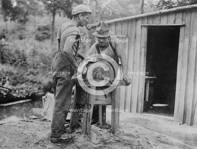 New Zealand foresters in France, between c1915 and c1920. Creator: Bain News Service.