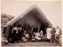 New Zealand: Maori funeral rites, c1880s. Creator: Unknown