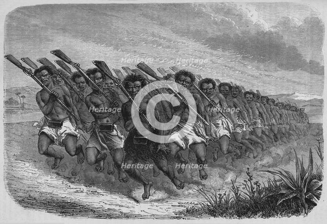 'New Zealand War-Dance', c1880. Artist: Unknown.