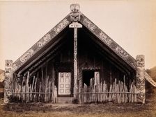 New Zealand: the house of the Maori leader and prophet, Te Kooti, 19th century. Creator: Unknown