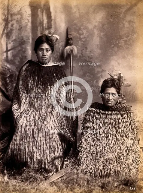 New Zealand: two Maori women, c1880s. Creator: Unknown.