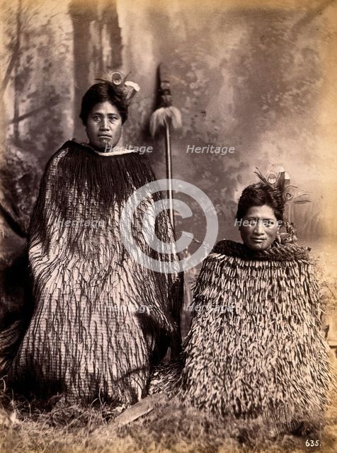 New Zealand: two Maori women, c1880s. Creator: Unknown.