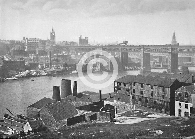 'Newcastle-on-Tyne, from the Rabbit Banks', c1896. Artist: M Aunty.