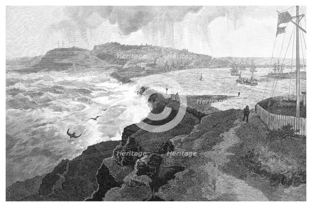 Newcastle, from Nobby's Head, New South Wales, Australia, 1886. Artist: Unknown