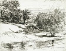 Newcastle in Emlyn, 1864. Creator: Francis Seymour Haden