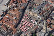 Newark-on-Trent Market Place and Town Hall, part of the High Street Heritage Action Zone, Nottingham Creator: Damian Grady