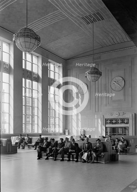 Newark passenger station, Pennsylvania Railroad, 1935. Creator: Gottscho-Schleisner, Inc.