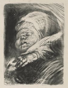 Newborn in a Bonnet (Le nouveau-né au bonnet], 1890. Creator: Eugène Carrière (French, 1849-1906)