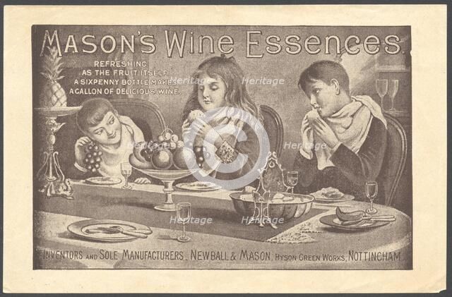Newball & Mason Wine Essences, 1890s. Artist: Unknown