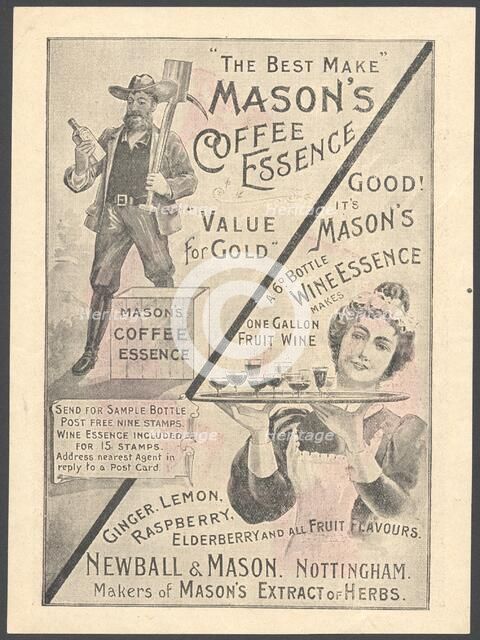 Newball & Mason Coffee Essence, 1890s. Artist: Unknown