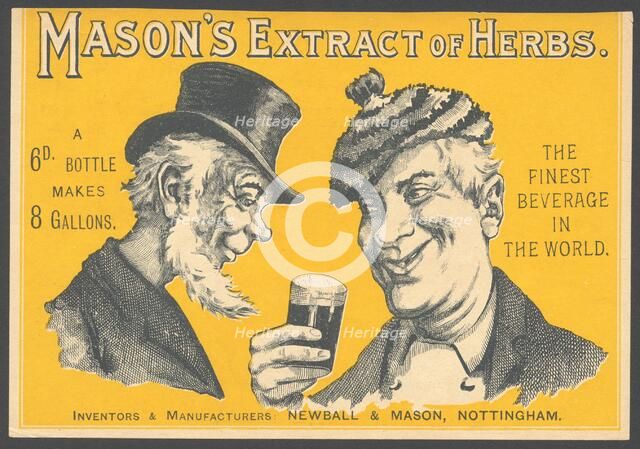 Newball & Mason Extract of Herbs, 1890s. Artist: Unknown