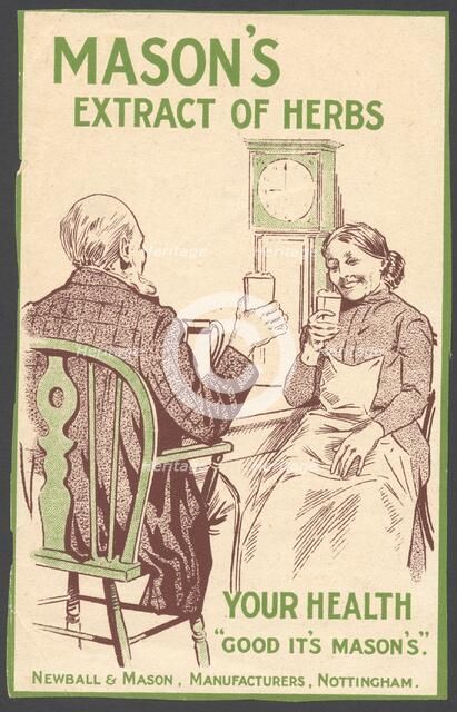 Newball & Mason Extract of Herbs, 1890s. Artist: Unknown