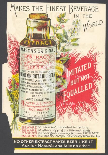 Newball & Mason Extract of Herbs, 1890s. Artist: Unknown