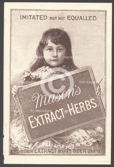 Newball & Mason Extract of Herbs, 1890s. Artist: Unknown