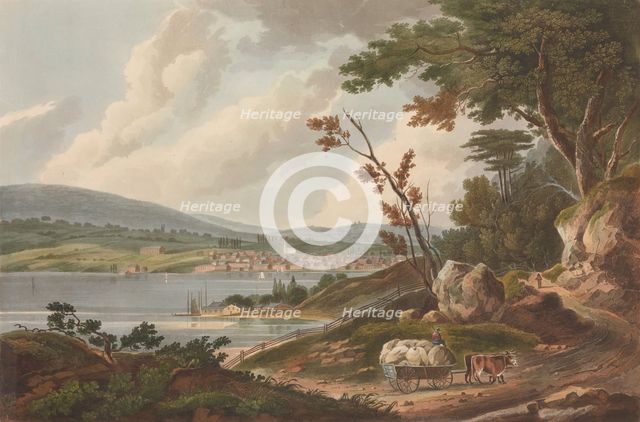 Newburg [Newburgh] (No. 14 of The Hudson River Portfolio), 1825. Creator: John Hill.