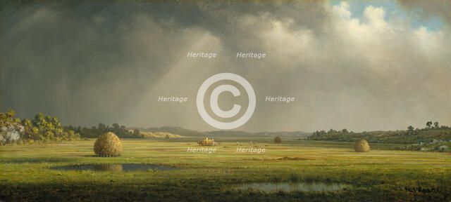 Newburyport Meadows, ca. 1876-81. Creator: Martin Johnson Heade.