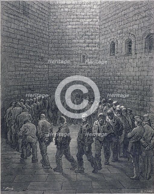 'Newgate-Exercise Yard', 1872. Creator: Héliodore Joseph Pisan.