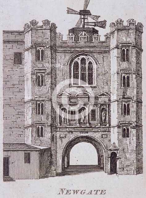 Newgate, London, c1760. Artist: Anon
