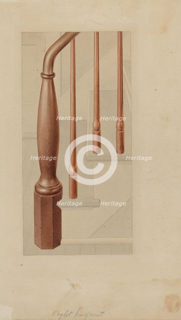 Newel Post, 1935/1942. Creator: Unknown.