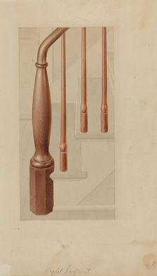 Newel Post, 1935/1942. Creator: Unknown