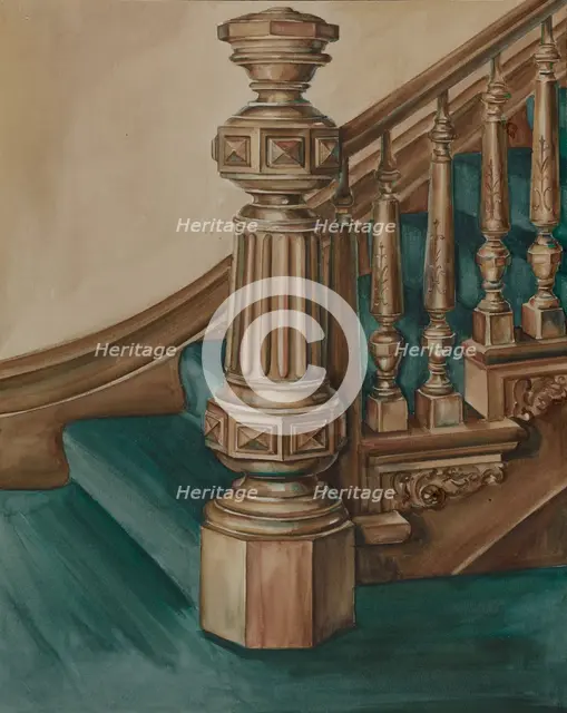 Newel Post, c. 1936. Creator: Natalie Simon.