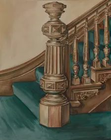 Newel Post, c. 1936. Creator: Natalie Simon