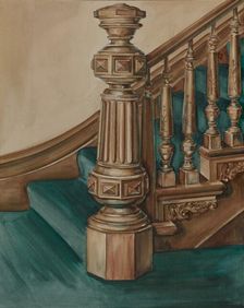 Newel Post, c. 1936. Creator: Natalie Simon