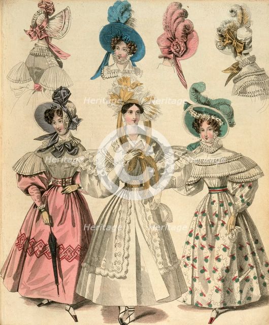 Newest London and Paris fashions, (c1830-c1840?). Creator: Unknown.