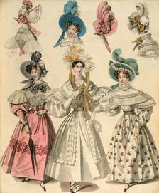 Newest London and Paris fashions, (c1830-c1840?). Creator: Unknown