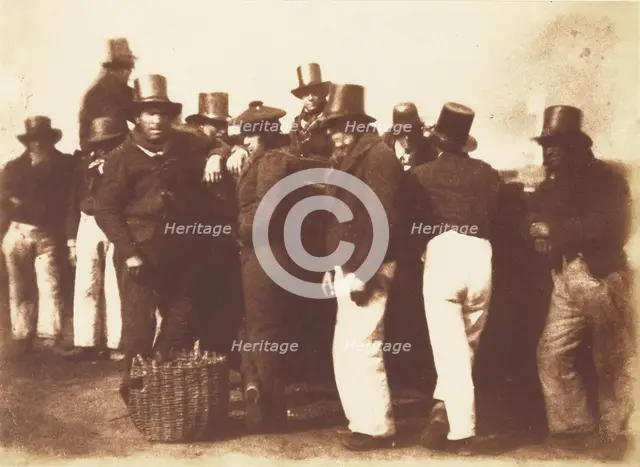 Newhaven Fishermen, 1845. Creator: Hill & Adamson.