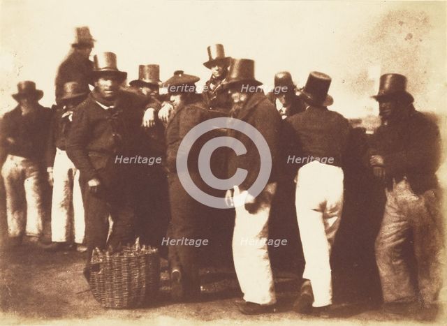 Newhaven Fishermen, 1845. Creator: Hill & Adamson.