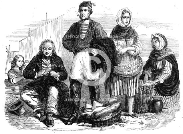 Newhaven fishermen and fishwives, 1862. Creator: Unknown.