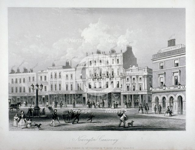 Newington Causeway, Southwark, London, c1858. Artist: Anon