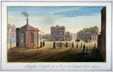 Newington Turnpike on Newington Causeway, Southwark, London, 1825. Artist: G Yates